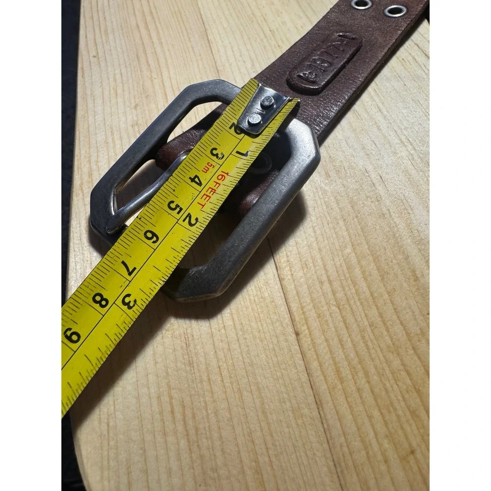 American Eagle Double Prong Grommet Belt 1977 Patch Vintage Y2K sz 36 Preloved